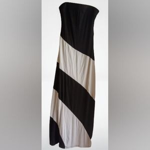 Patty Boutik Sleeveless Black and White Maxi Dress Women's Size Medium
